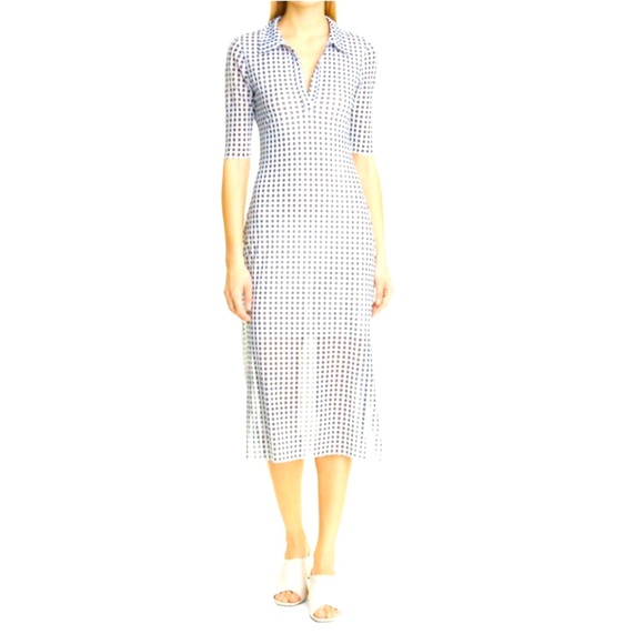 BAUM UND PFERDGARTEN BLUE CHECKED JILIONA DRESS XS-MIDI - Picture 1 of 5